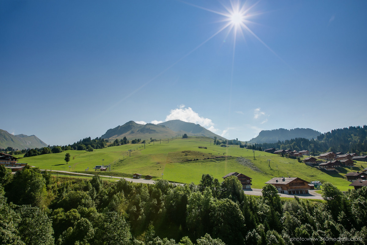 Vue depuis l'appartement été/View from the apartment summer-Androsace n°3-Le Grand-Bornand
