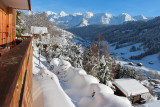 Vue depuis le balcon hiver/View from the balcony winter-Etche Ona n°2-Le Grand-Bornand
